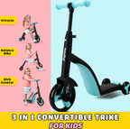 GrowRide™ 3-in-1 Tricycle – Pedal, Balance & Skate for Kids 1–5 Years 🚲✨