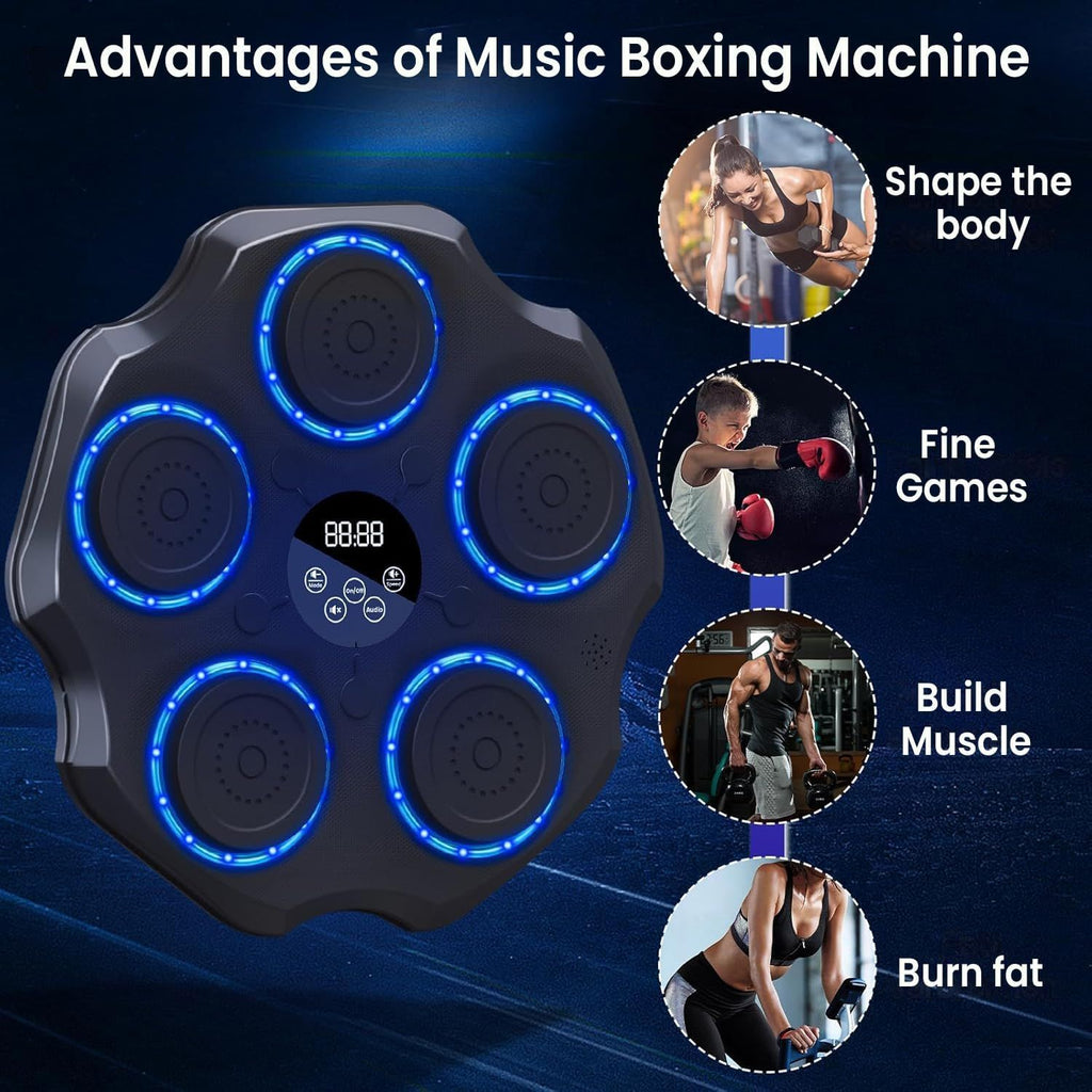 Musical Boxing Machine – Home Fitness, Stress Relief &amp; Bluetooth Music