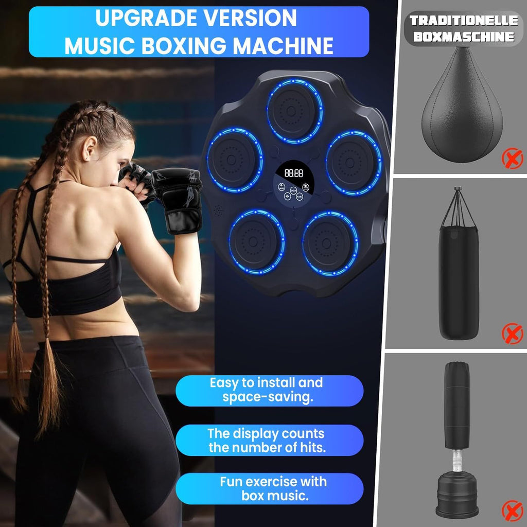 Musical Boxing Machine – Home Fitness, Stress Relief &amp; Bluetooth Music
