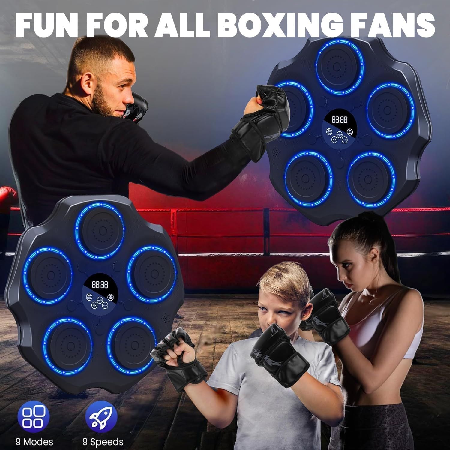 Musical Boxing Machine – Home Fitness, Stress Relief &amp; Bluetooth Music