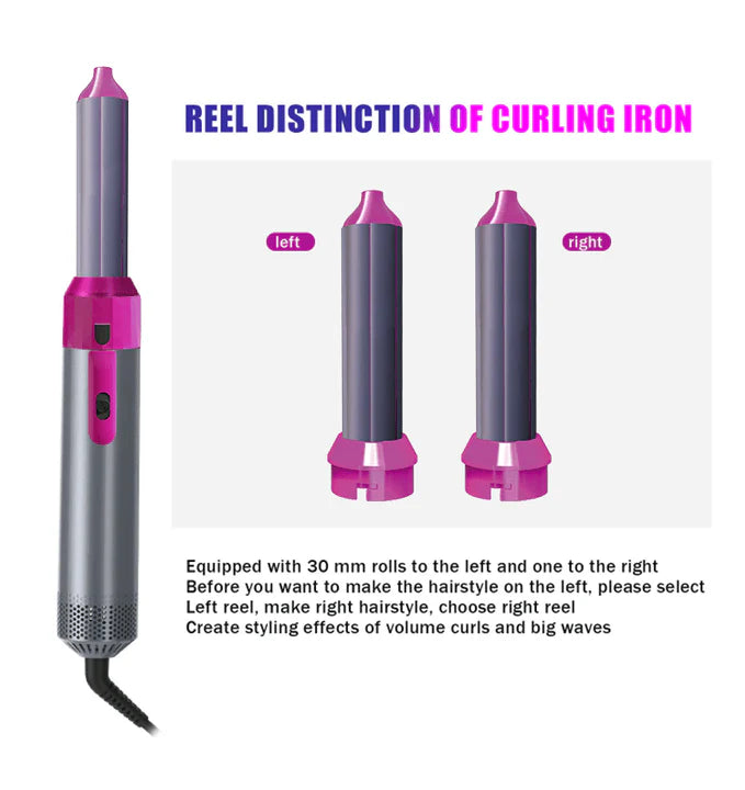5-in-1 Airwrap Hair Styler – Blow Dryer, Curler, Straightener & Volumizer Brush
